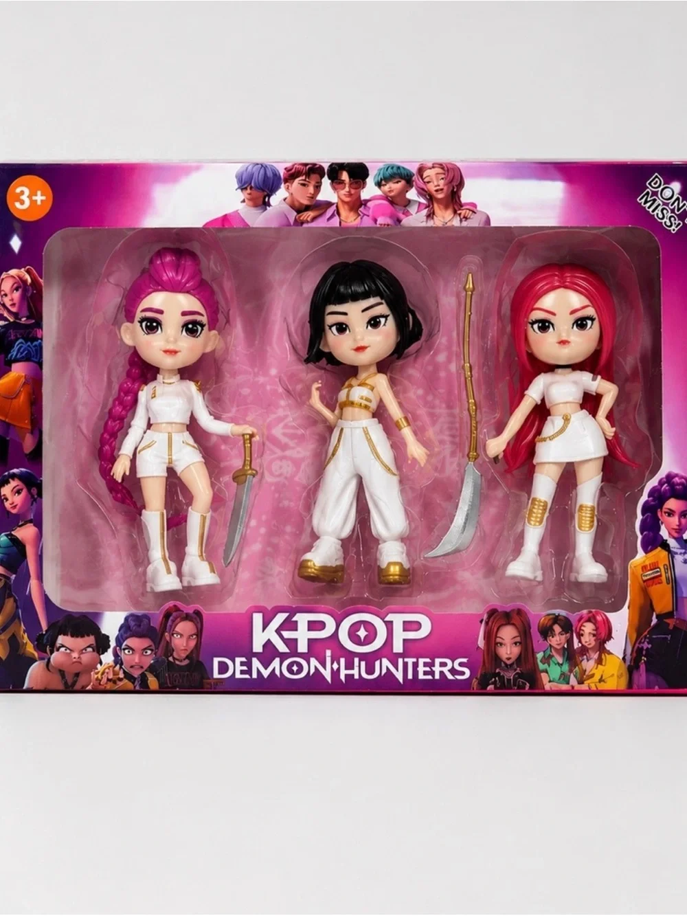 KPOP Demon Hunters 3-Pack Dolls Set - Rumi, Mira & Zoey Figures | Brand New